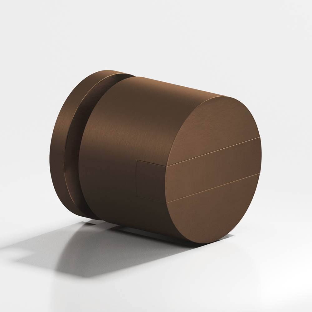 Colonial Bronze - 1.25'' diameter Round, grooved and striped Cabinet Knob, Back-to-Back Shower Door Knob Kit hand finished in Matte Oil Rubbed Bronze and Matte Oil Rubbed Bronze - Matte Oil Rubbed Bronze,Matte Oil Rubbed Bronze