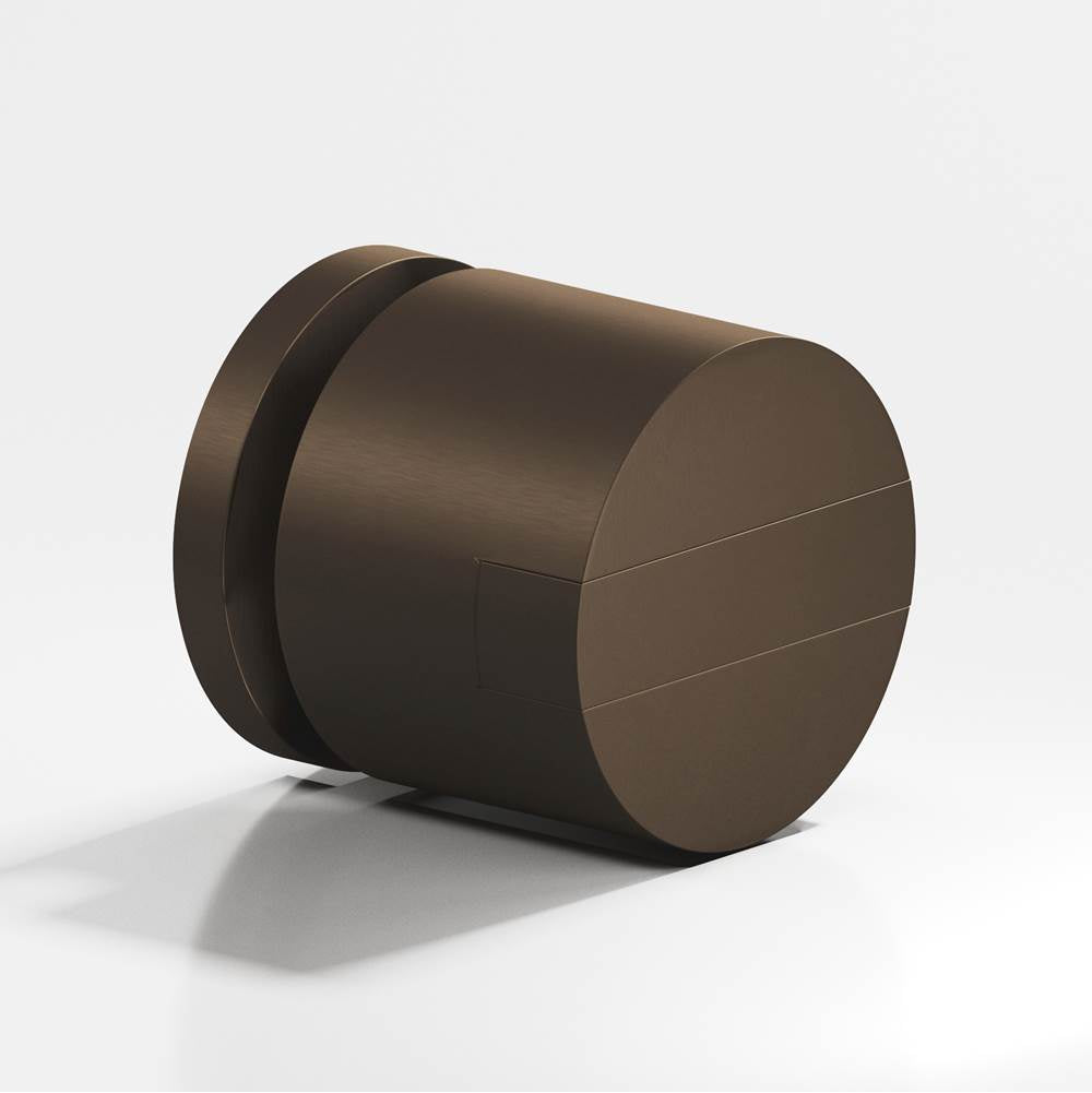 Colonial Bronze - 1'' diameter Round, grooved and striped Cabinet Knob hand finished in Heritage Bronze and Heritage Bronze - Heritage Bronze,Heritage Bronze