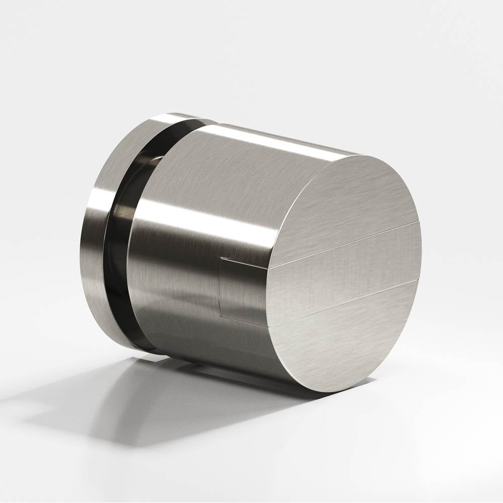 Colonial Bronze - 1'' diameter Round, grooved and striped Cabinet Knob hand finished in Nickel Stainless and Nickel Stainless - Nickel Stainless,Nickel Stainless