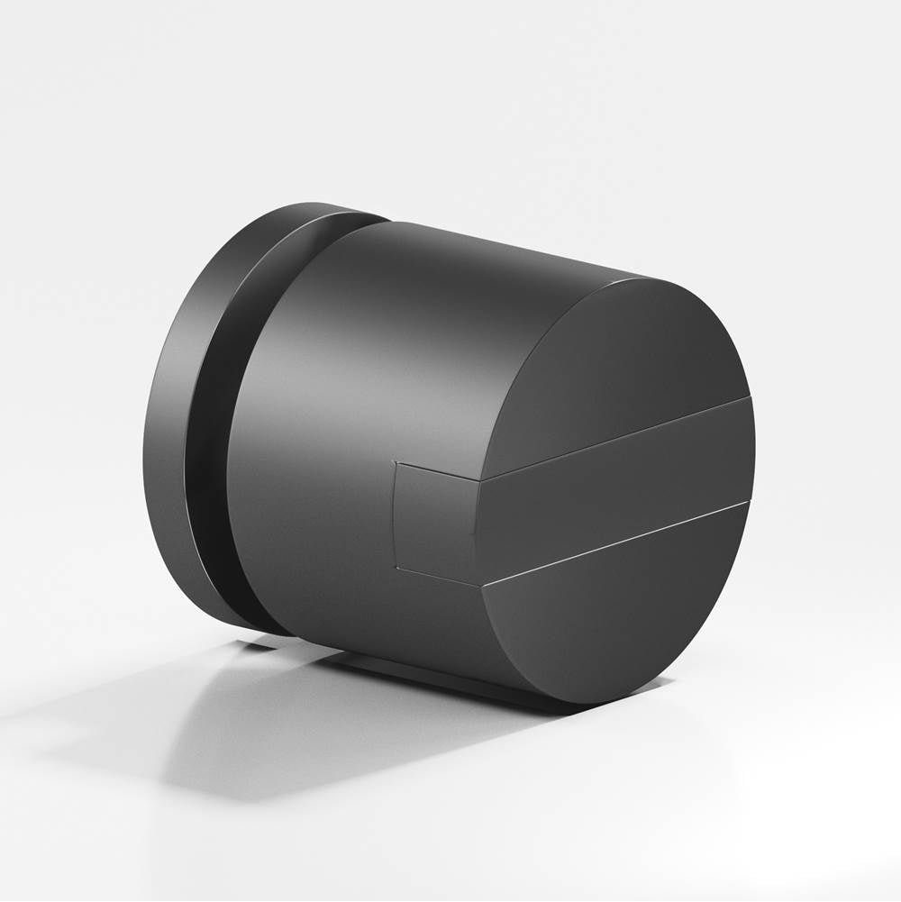 Colonial Bronze - 1'' diameter Round, grooved and striped Cabinet Knob hand finished in Matte Graphite and Matte Graphite - Matte Graphite,Matte Graphite