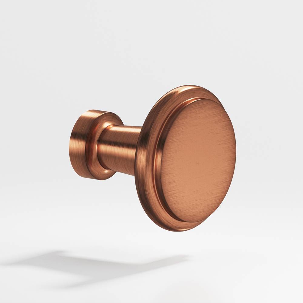 Colonial Bronze - 1.0625'' diameter Round Cabinet Knob hand finished in Antique Copper - Antique Copper