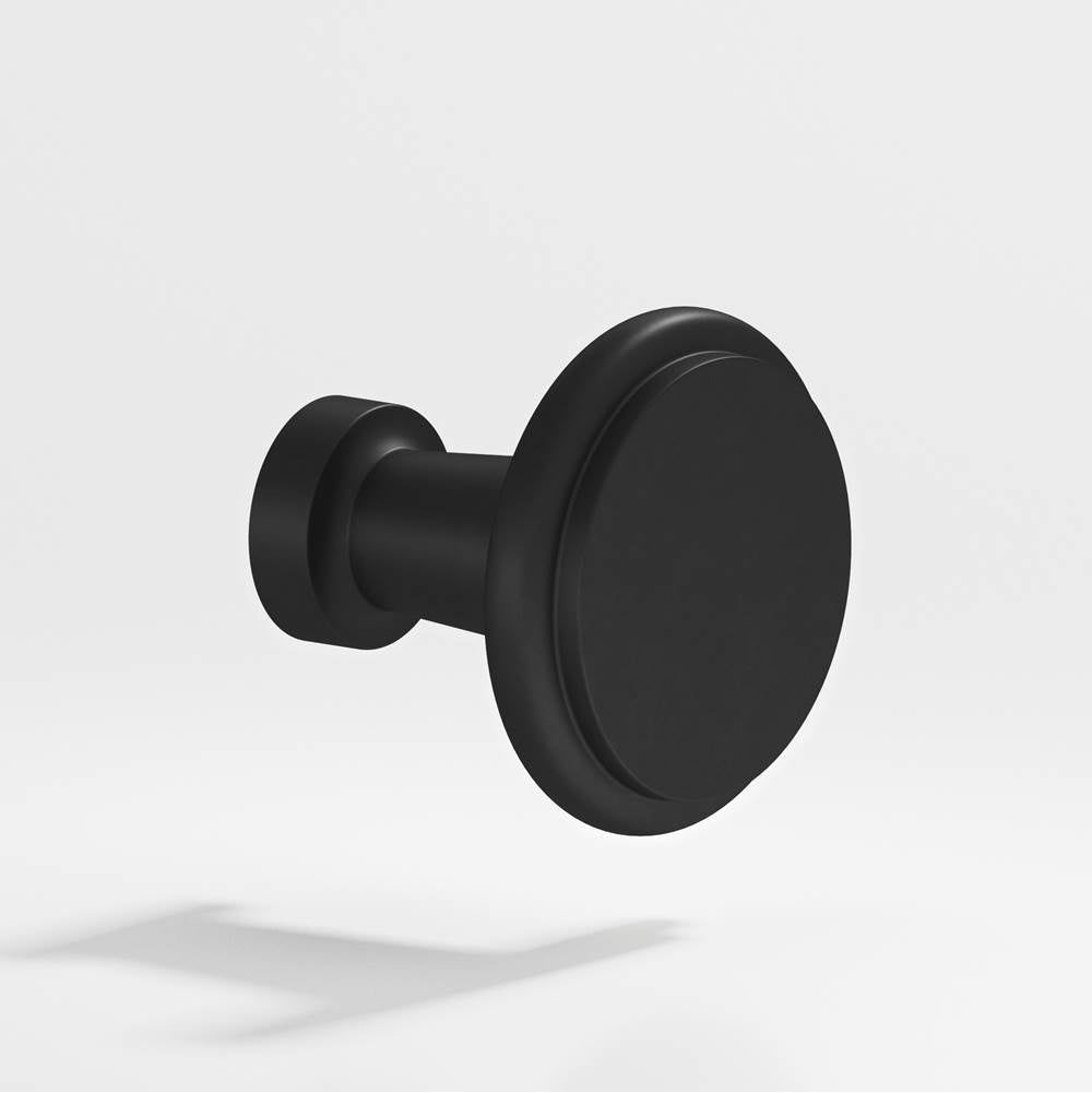 Colonial Bronze - 1.0625'' diameter Round Cabinet Knob hand finished in Matte Satin Black - Matte Satin Black