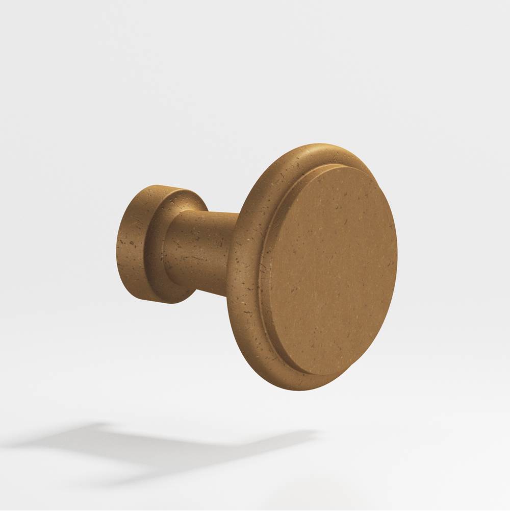 Colonial Bronze - 1.0625'' diameter Round Cabinet Knob hand finished in Distressed Light Statuary Bronze - Distressed Light Statuary Bronze