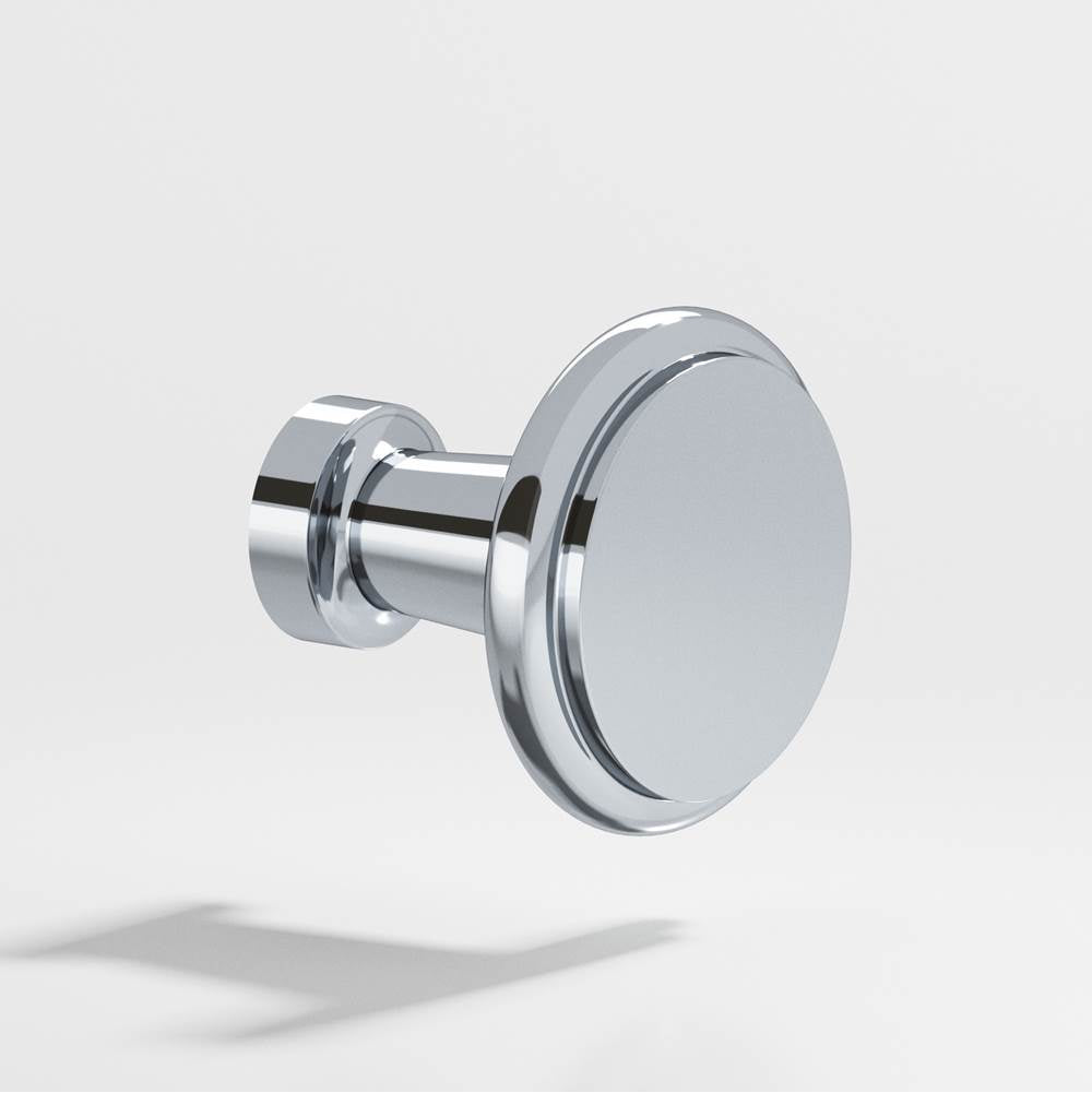 Colonial Bronze - 1.0625'' diameter Round Cabinet Knob hand finished in Polished Chrome - Polished Chrome