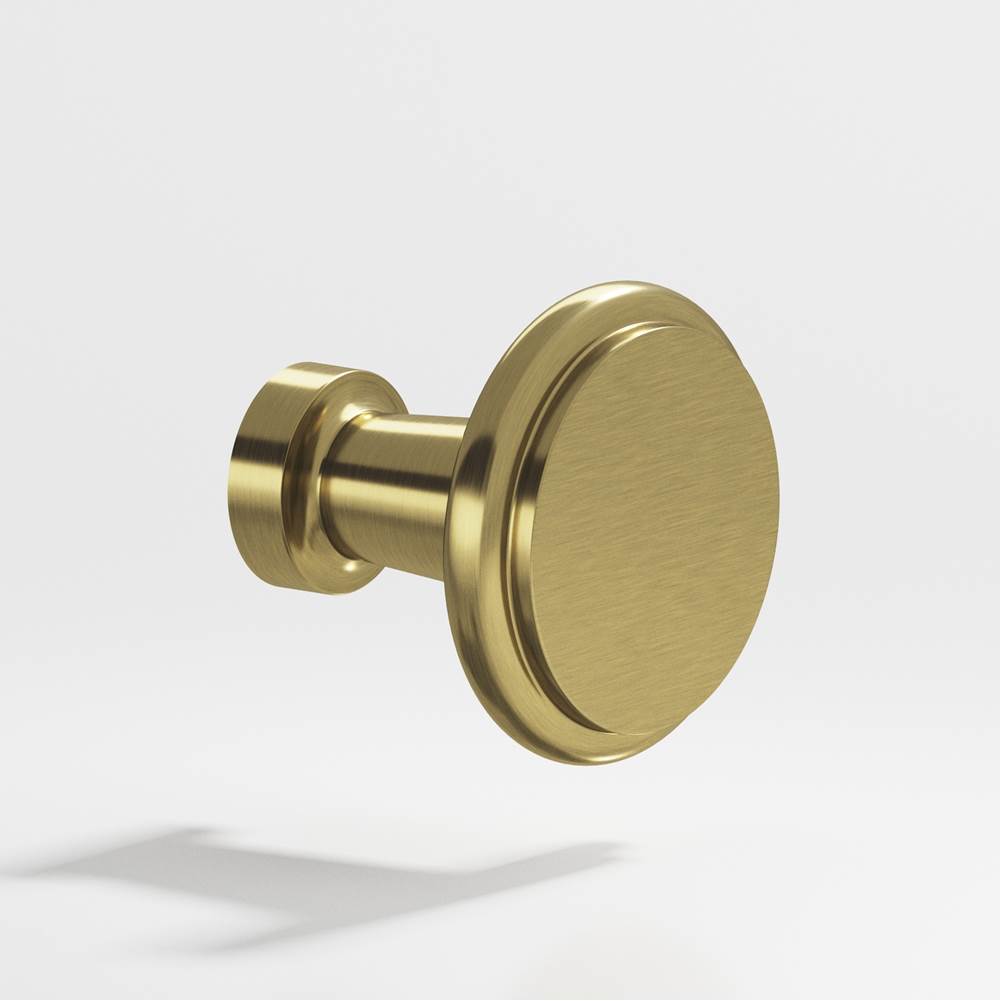 Colonial Bronze - 1.0625'' diameter Round Cabinet Knob hand finished in Antique Brass - Antique Brass
