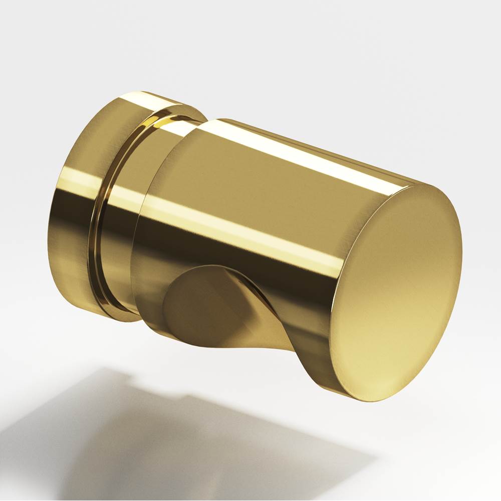 Colonial Bronze - 0.75'' diameter Round, grooved Cabinet Knob, Back-to-Back Shower Door Knob Kit hand finished in Antique Bronze - Antique Bronze