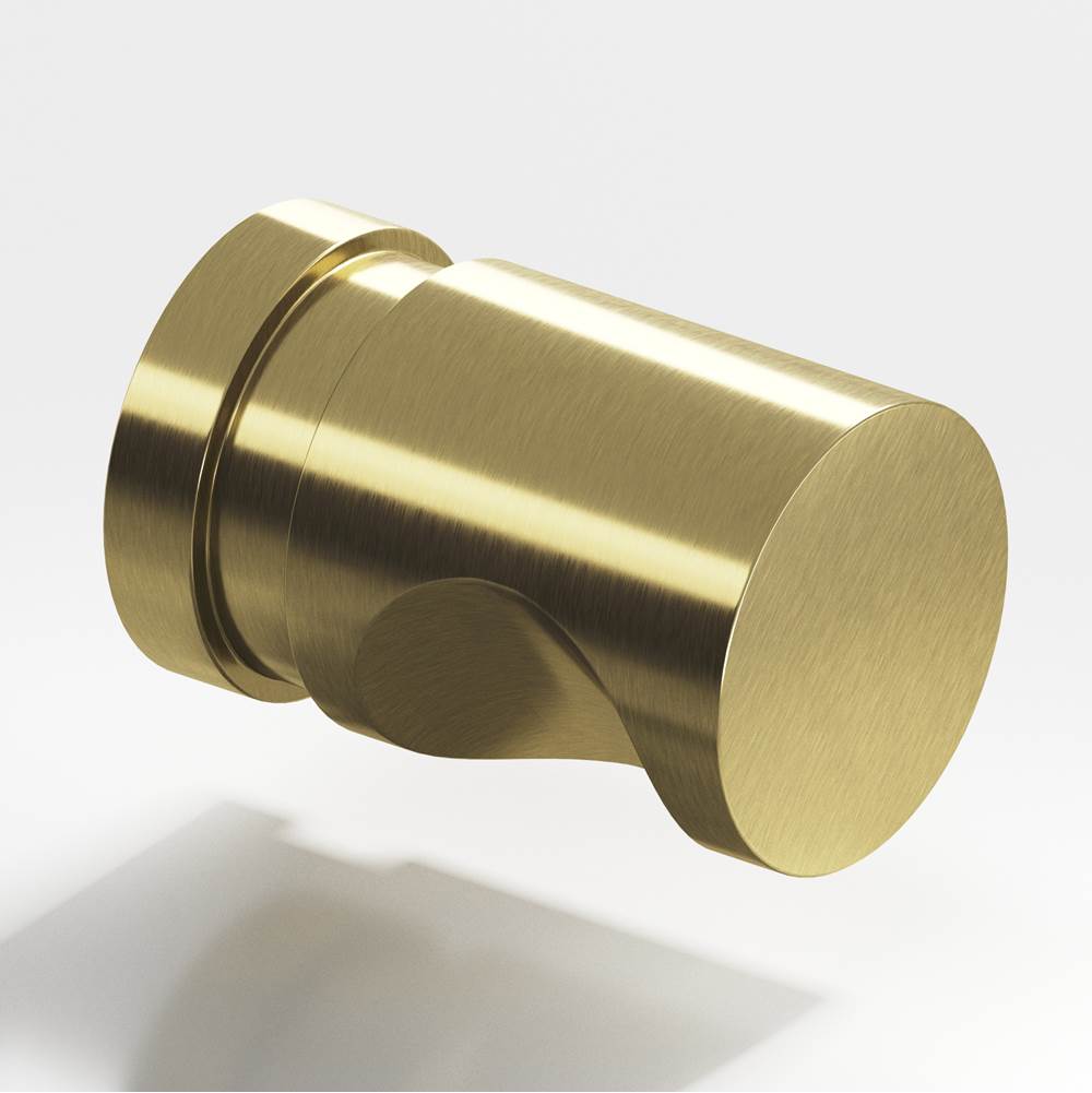 Colonial Bronze - 0.75'' diameter Round, grooved Cabinet Knob, Back-to-Back Shower Door Knob Kit hand finished in Antique Brass - Antique Brass