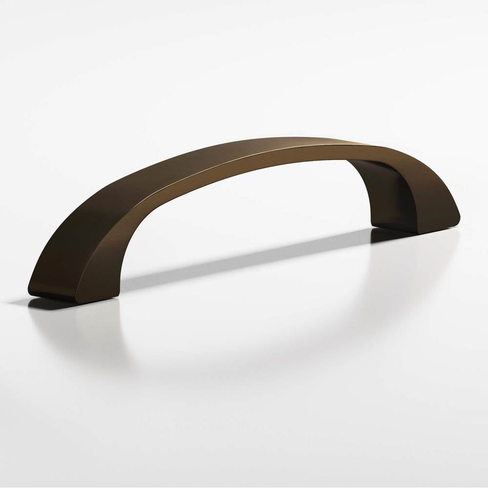 Colonial Bronze - 3.5'' center-to-center, 4'' overall, 0.4375'' diameter Bow Cabinet Pull hand finished in Oil Rubbed Bronze - Oil Rubbed Bronze