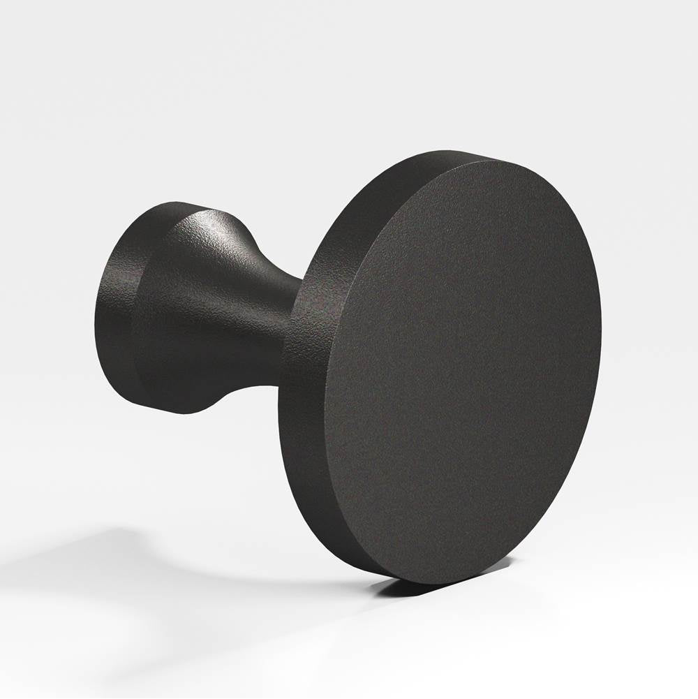 Colonial Bronze - 1.125'' diameter Round Cabinet Knob hand finished in Frost Black - Frost Black