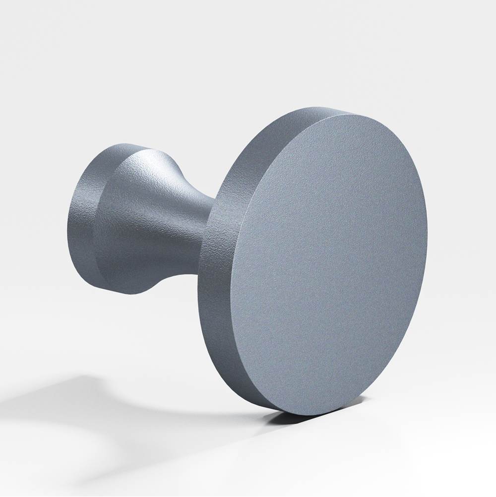 Colonial Bronze - 0.75'' diameter Round Cabinet Knob hand finished in Frost Chrome - Frost Chrome