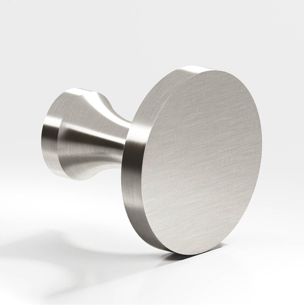 Colonial Bronze - 1.125'' diameter Round Cabinet Knob hand finished in Satin Nickel - Satin Nickel