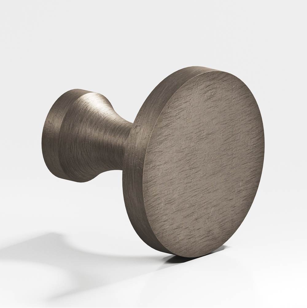 Colonial Bronze - 1.125'' diameter Round Cabinet Knob hand finished in Distressed Pewter - Distressed Pewter