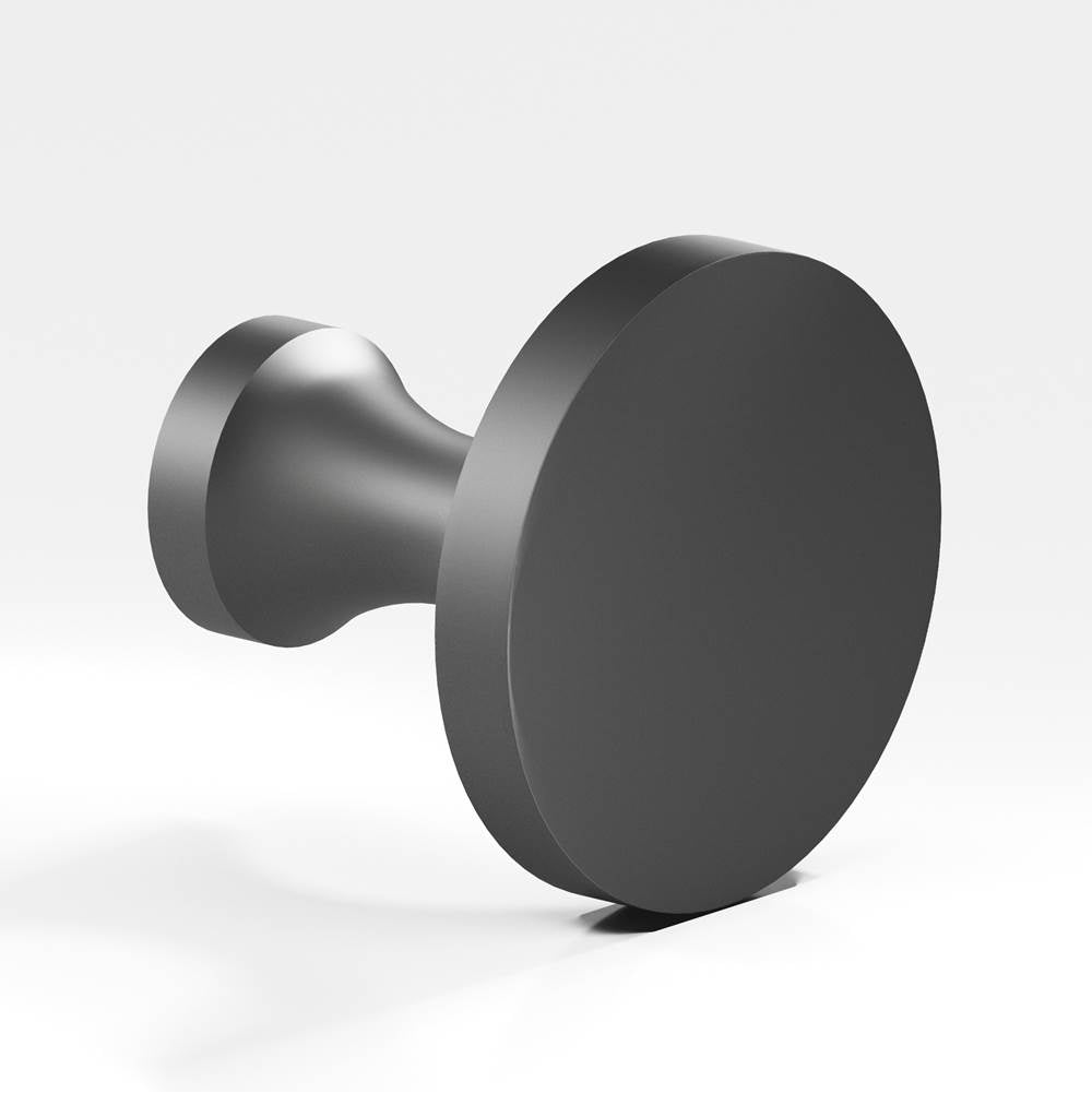 Colonial Bronze - 1.125'' diameter Round Cabinet Knob hand finished in Matte Graphite - Matte Graphite