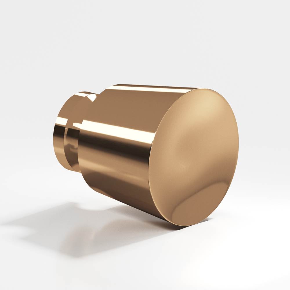 Colonial Bronze - 1'' diameter Round, tapered Cabinet Knob, Back-to-Back Shower Door Knob Kit hand finished in Polished Bronze - Polished Bronze