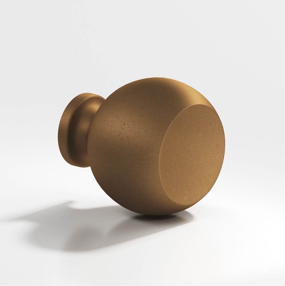 Colonial Bronze - 1'' diameter Round Cabinet Knob hand finished in Distressed Light Statuary Bronze - Distressed Light Statuary Bronze