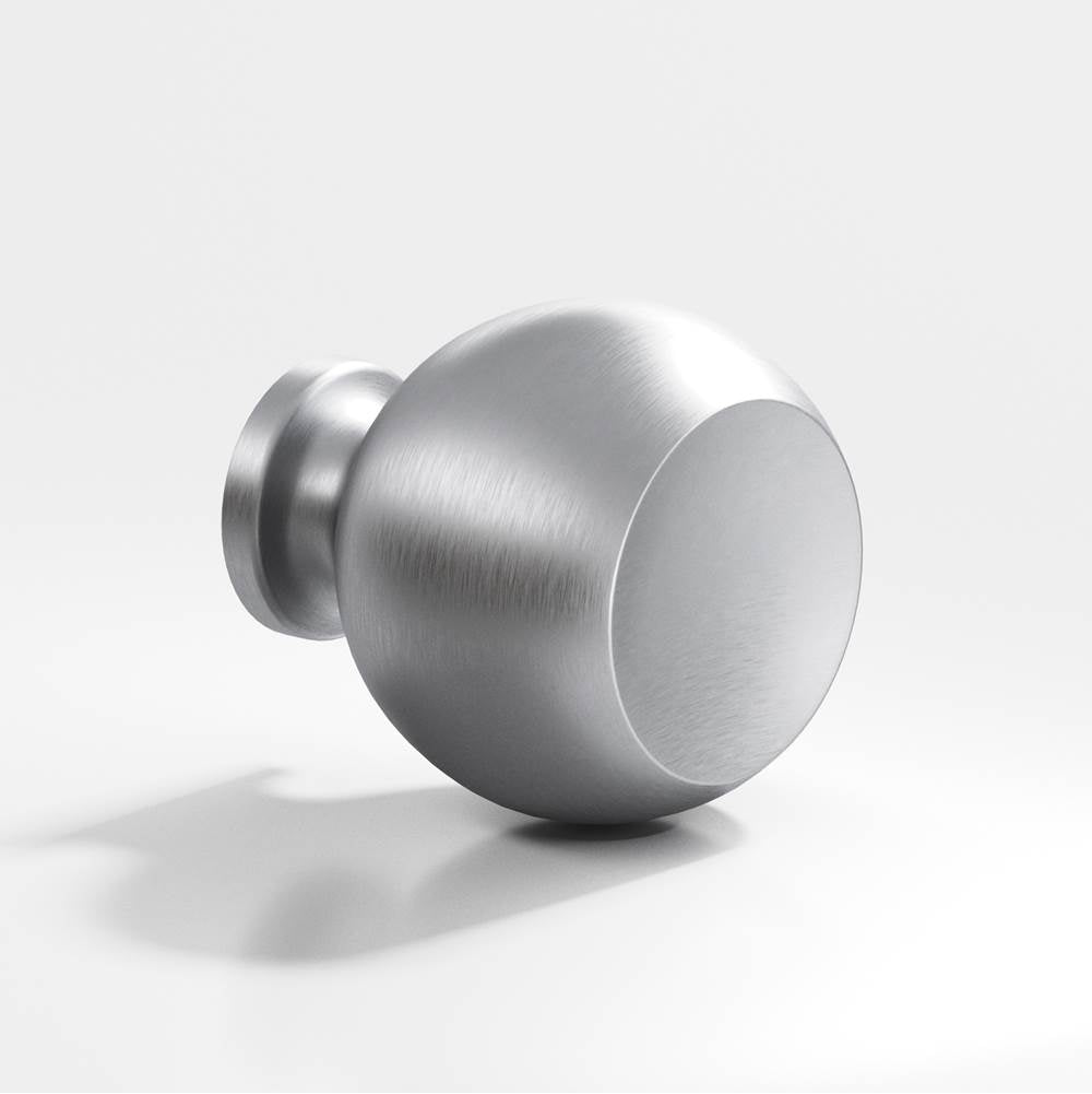 Colonial Bronze - 1'' diameter Round Cabinet Knob hand finished in Matte Satin Chrome - Matte Satin Chrome