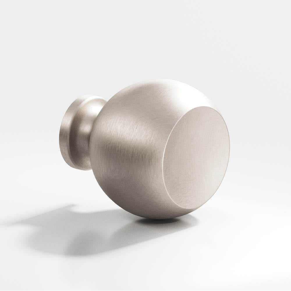 Colonial Bronze - 1'' diameter Round Cabinet Knob hand finished in Matte Satin Nickel - Matte Satin Nickel