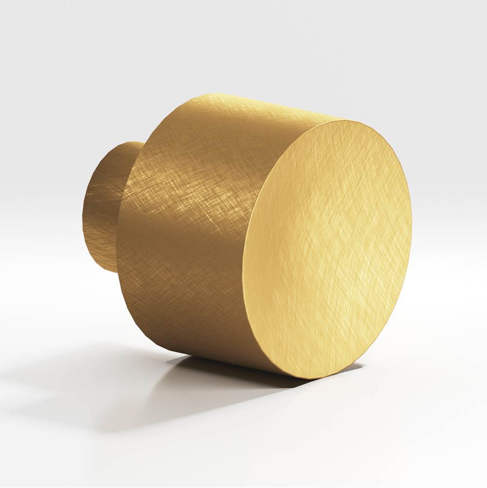 Colonial Bronze - 1'' diameter Round Cabinet Knob hand finished in Weathered Brass - Weathered Brass