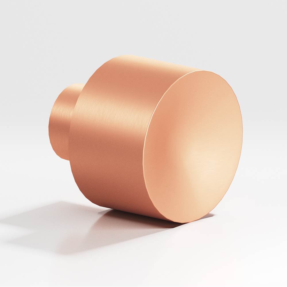 Colonial Bronze - 1'' diameter Round Cabinet Knob hand finished in Matte Satin Copper - Matte Satin Copper