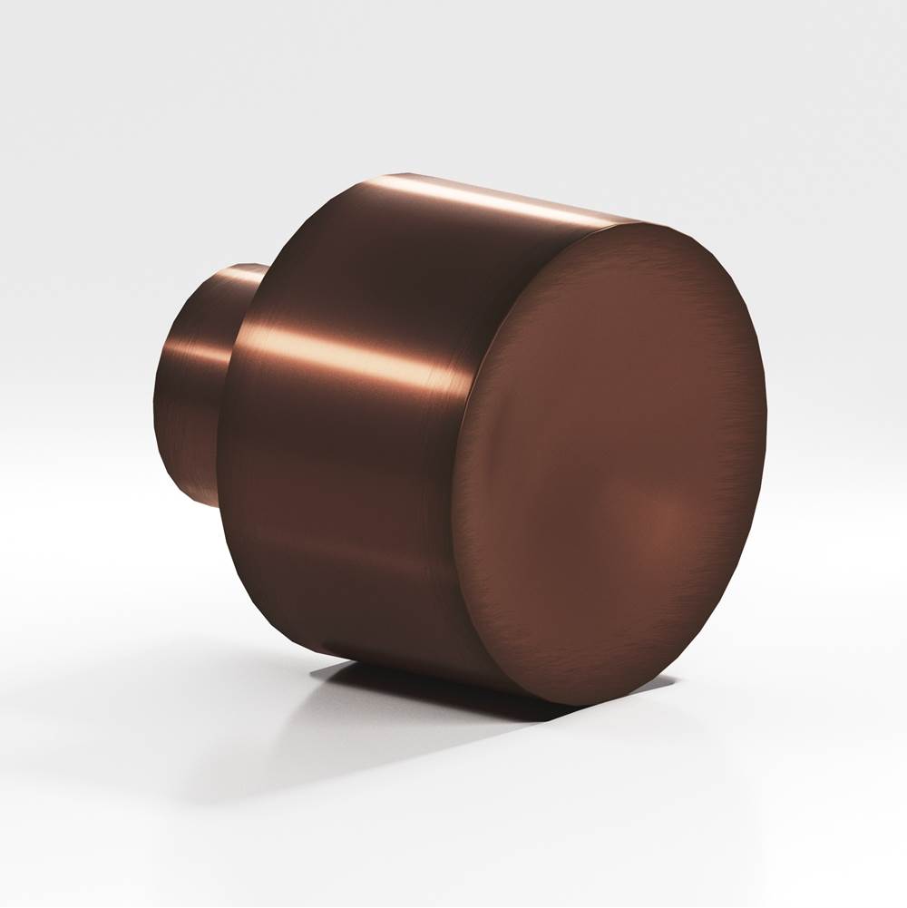 Colonial Bronze - 1'' diameter Round Cabinet Knob hand finished in Matte Antique Copper - Matte Antique Copper