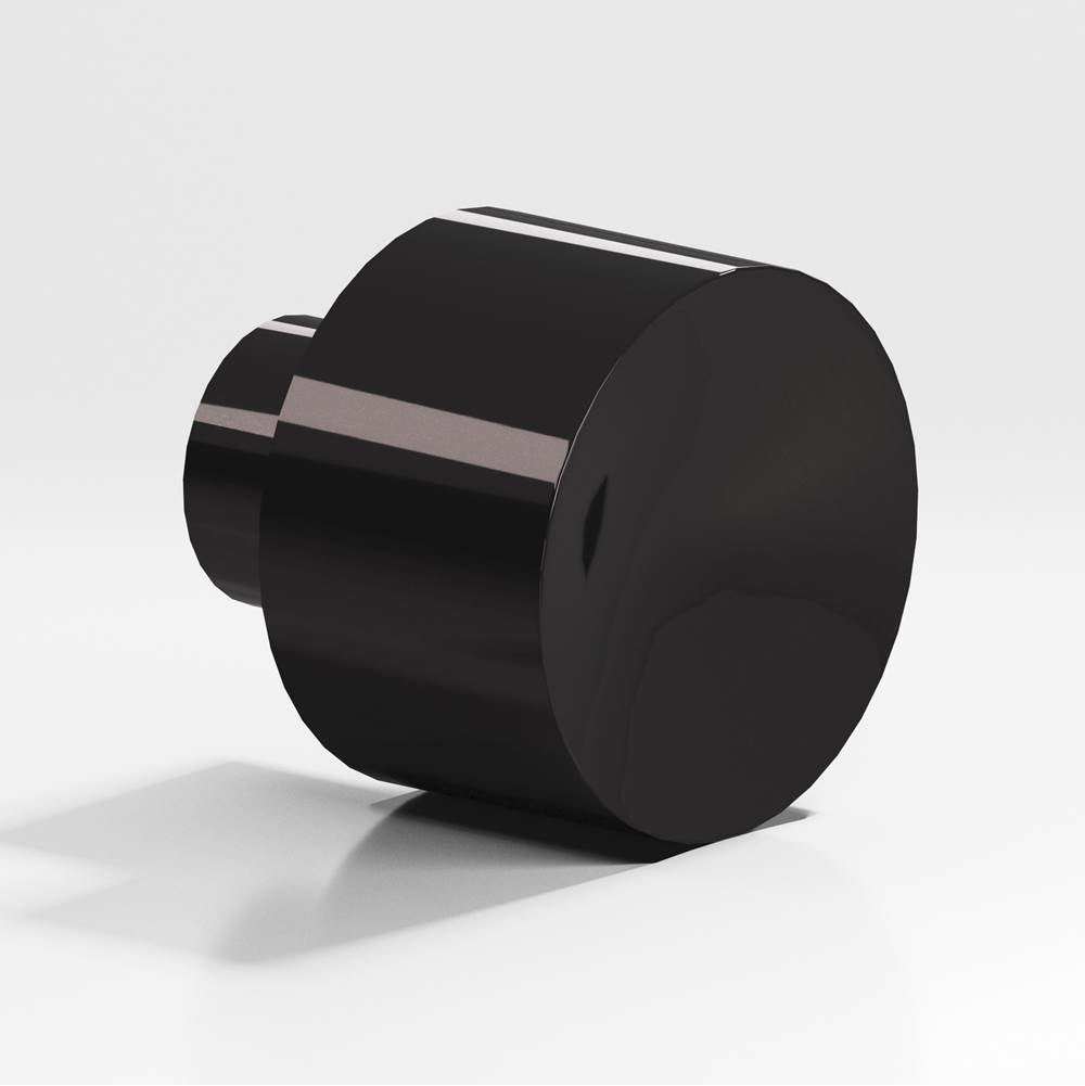 Colonial Bronze - 1.25'' diameter Round Cabinet Knob hand finished in Satin Black - Satin Black