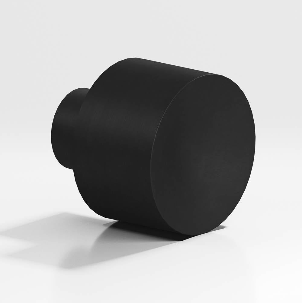 Colonial Bronze - 1'' diameter Round Cabinet Knob hand finished in Matte Satin Black - Matte Satin Black