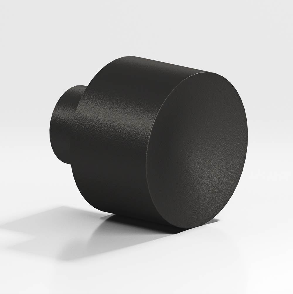 Colonial Bronze - 1.25'' diameter Round Cabinet Knob hand finished in Frost Black - Frost Black