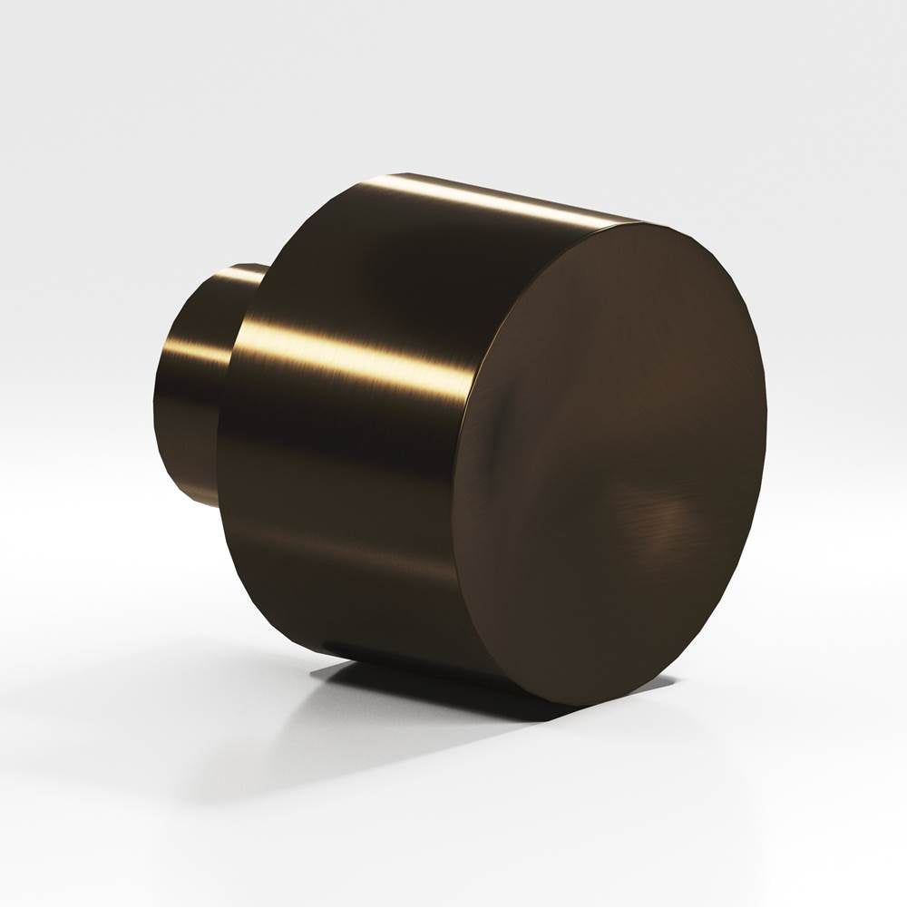 Colonial Bronze - 1.25'' diameter Round Cabinet Knob hand finished in Oil Rubbed Bronze - Oil Rubbed Bronze