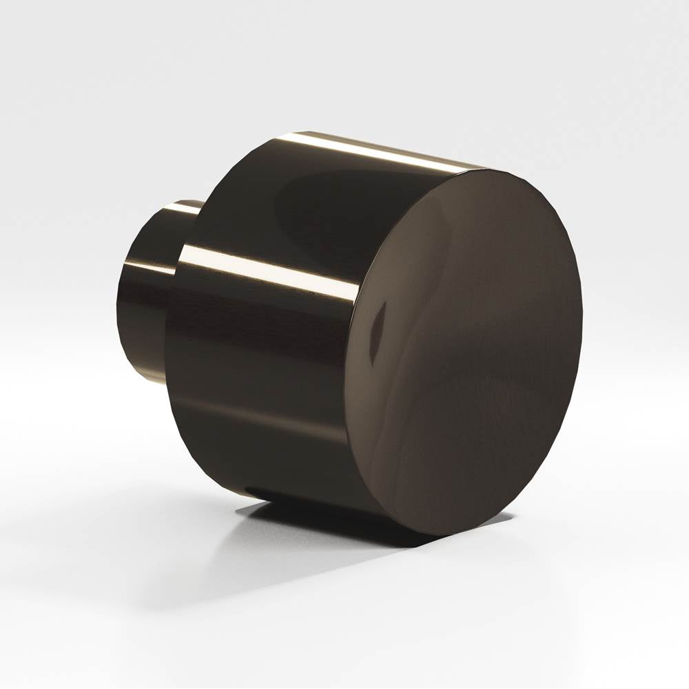 Colonial Bronze - 1'' diameter Round Cabinet Knob hand finished in Dark Statuary Bronze - Dark Statuary Bronze
