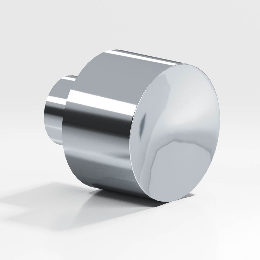 Colonial Bronze - 1.25'' diameter Round Cabinet Knob hand finished in Polished Chrome - Polished Chrome