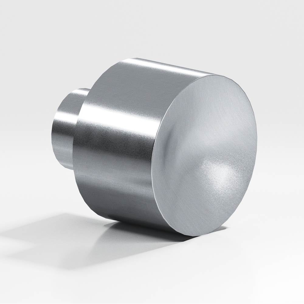 Colonial Bronze - 1'' diameter Round Cabinet Knob hand finished in Satin Chrome - Satin Chrome