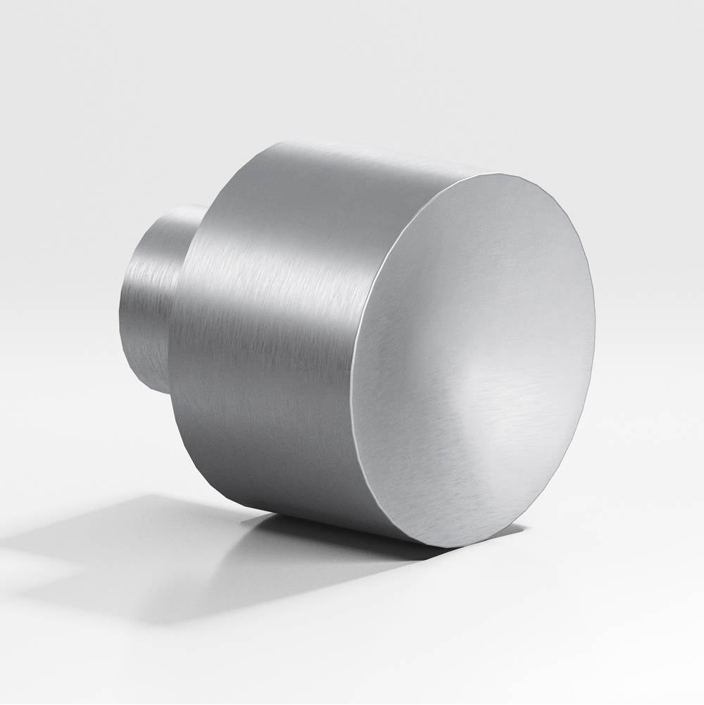 Colonial Bronze - 1'' diameter Round Cabinet Knob hand finished in Matte Satin Chrome - Matte Satin Chrome