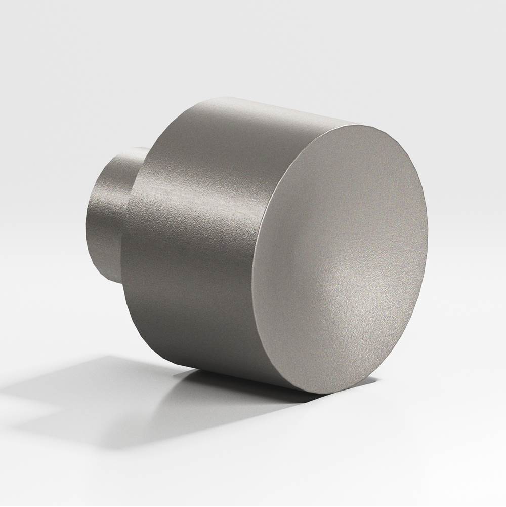 Colonial Bronze - 1.25'' diameter Round Cabinet Knob hand finished in Frost Nickel - Frost Nickel