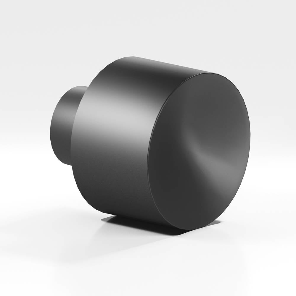Colonial Bronze - 1'' diameter Round Cabinet Knob hand finished in Matte Graphite - Matte Graphite