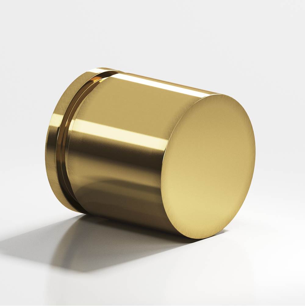 Colonial Bronze - 1'' diameter Round, grooved Cabinet Knob hand finished in Antique Bronze - Antique Bronze
