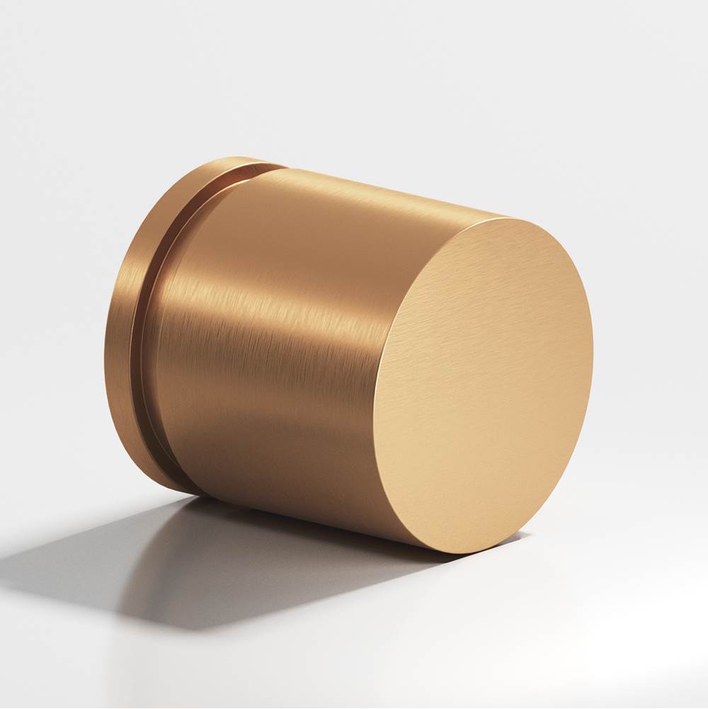 Colonial Bronze - 1'' diameter Round, grooved Cabinet Knob hand finished in Matte Satin Bronze - Matte Satin Bronze