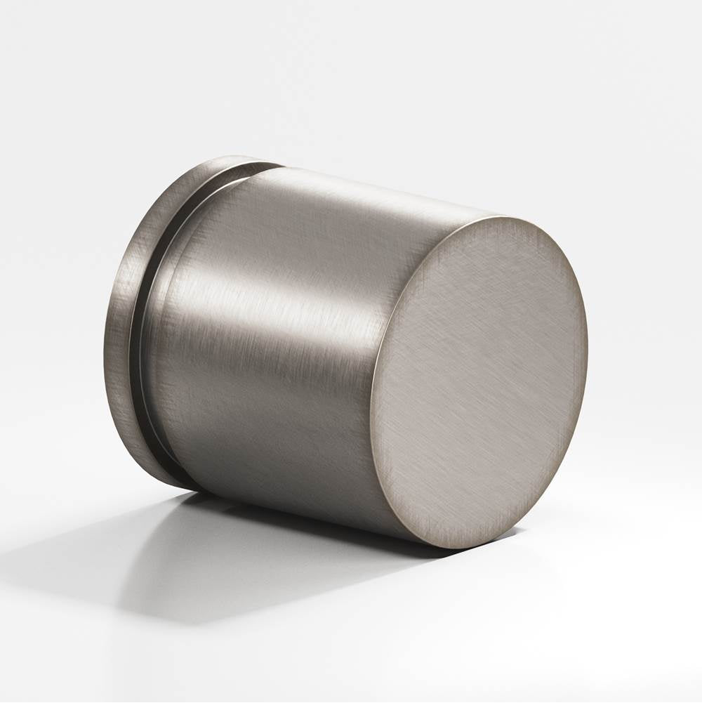 Colonial Bronze - 1.25'' diameter Round, grooved Cabinet Knob, Back-to-Back Shower Door Knob Kit hand finished in Pewter - Pewter