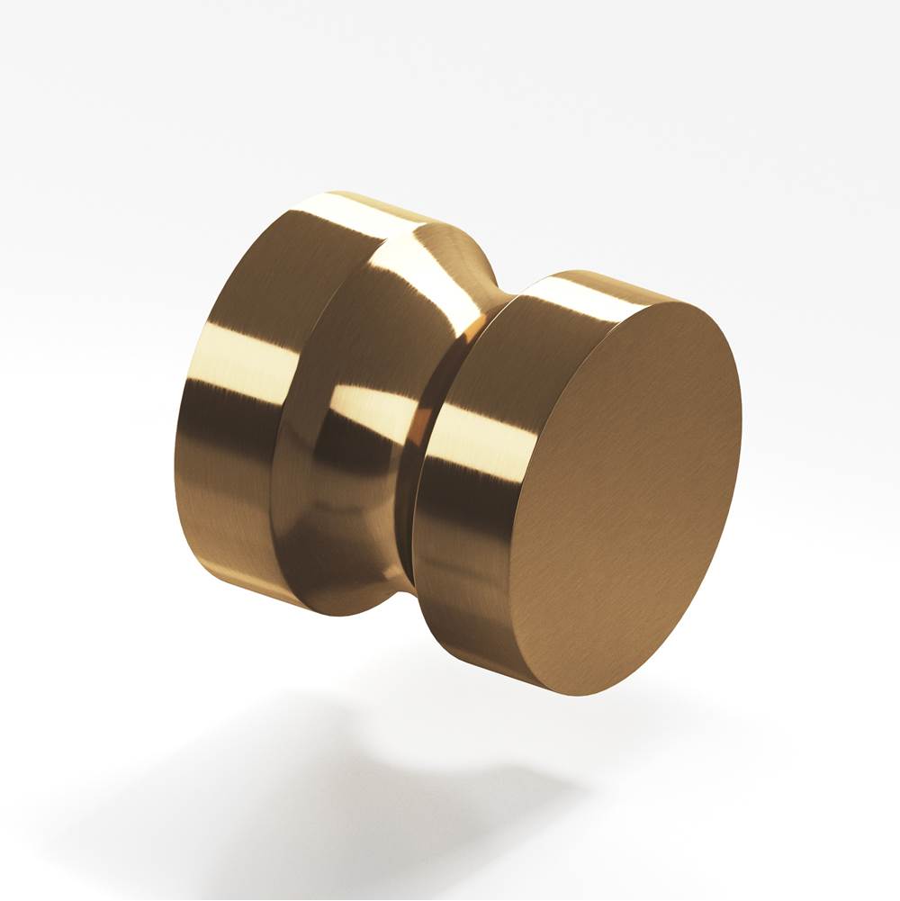 Colonial Bronze - 1.25'' diameter Round Cabinet Knob, Back-to-Back Shower Door Knob Kit hand finished in Light Statuary Bronze - Light Statuary Bronze