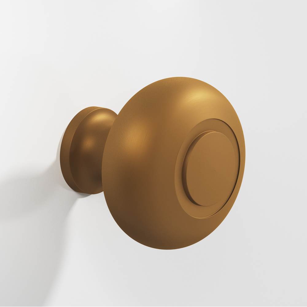 Colonial Bronze - 1.5'' diameter Round, grooved Cabinet Knob, Back-to-Back Shower Door Knob Kit hand finished in Matte Light Statuary Bronze - Matte Light Statuary Bronze