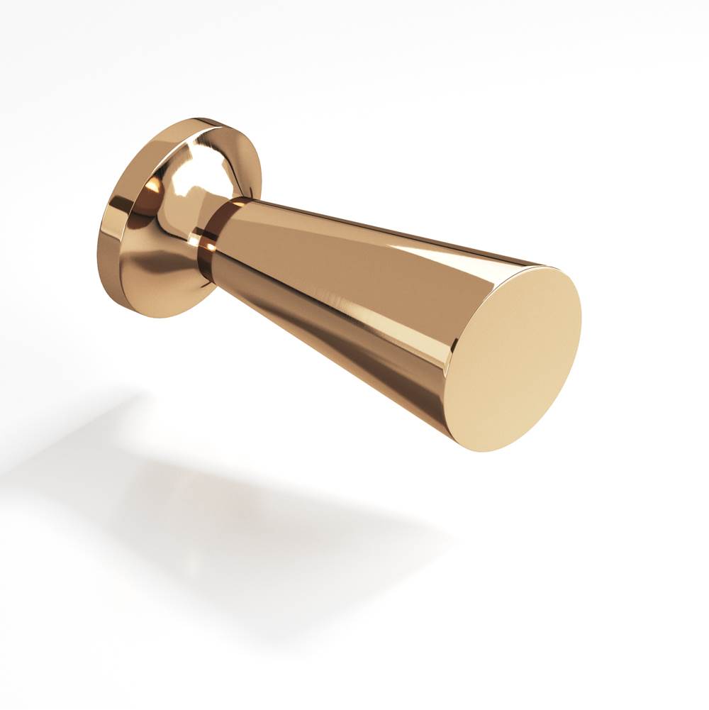 Colonial Bronze - 0.5'' diameter Round, tapered Cabinet Knob hand finished in Polished Bronze - Polished Bronze