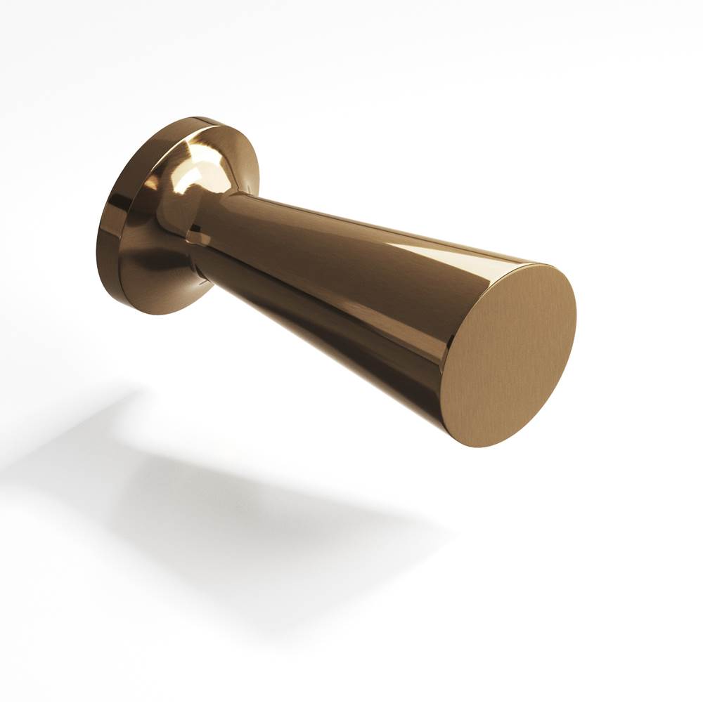 Colonial Bronze - 0.5'' diameter Round, tapered Cabinet Knob hand finished in Light Statuary Bronze - Light Statuary Bronze