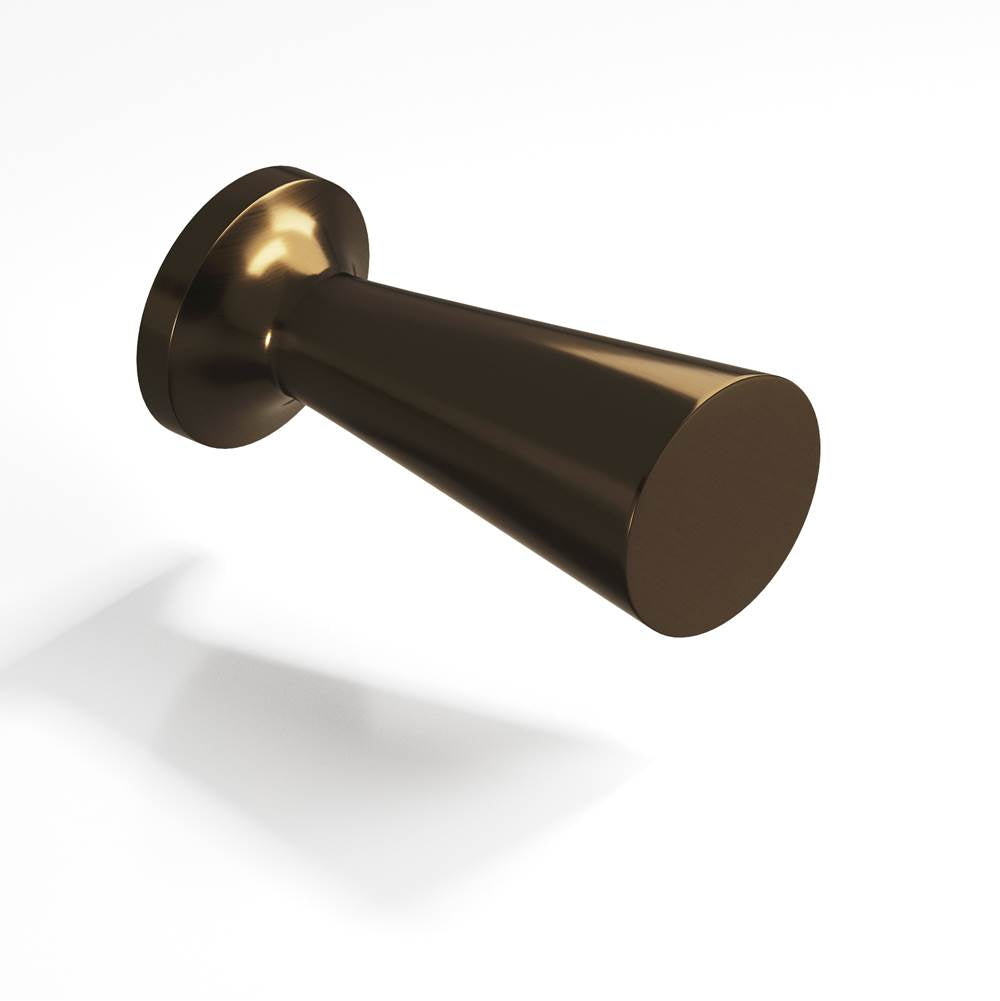 Colonial Bronze - 0.5'' diameter Round, tapered Cabinet Knob hand finished in Oil Rubbed Bronze - Oil Rubbed Bronze