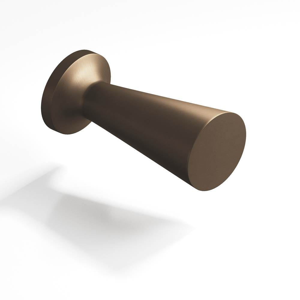 Colonial Bronze - 0.5'' diameter Round, tapered Cabinet Knob hand finished in Heritage Bronze - Heritage Bronze