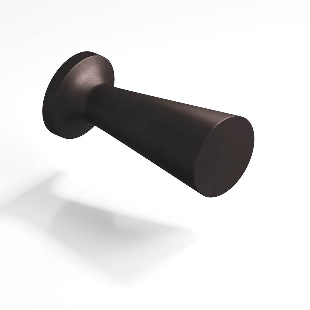 Colonial Bronze - 0.5'' diameter Round, tapered Cabinet Knob hand finished in Matte Dark Statuary Bronze - Matte Dark Statuary Bronze