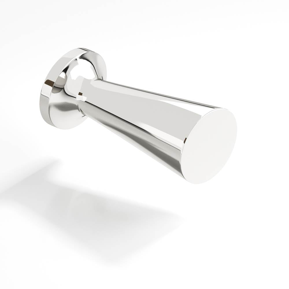 Colonial Bronze - 0.5'' diameter Round, tapered Cabinet Knob hand finished in Polished Nickel - Polished Nickel