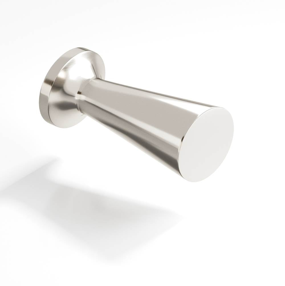 Colonial Bronze - 0.5'' diameter Round, tapered Cabinet Knob hand finished in Satin Nickel - Satin Nickel