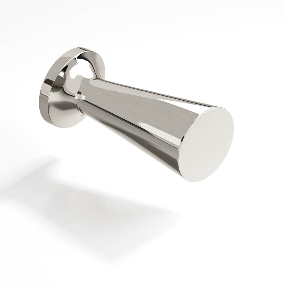 Colonial Bronze - 0.5'' diameter Round, tapered Cabinet Knob hand finished in Nickel Stainless - Nickel Stainless
