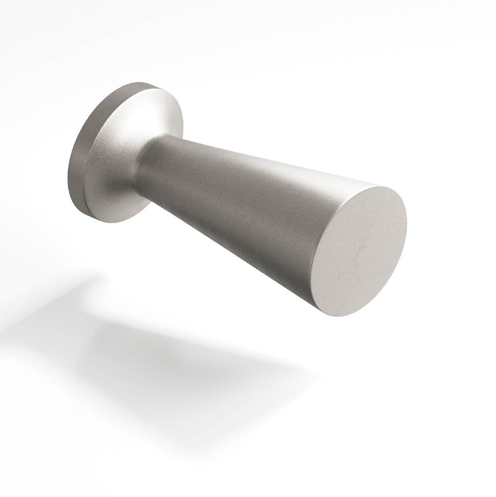 Colonial Bronze - 0.5'' diameter Round, tapered Cabinet Knob hand finished in Frost Nickel - Frost Nickel