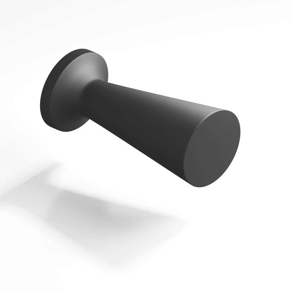Colonial Bronze - 0.5'' diameter Round, tapered Cabinet Knob hand finished in Matte Graphite - Matte Graphite