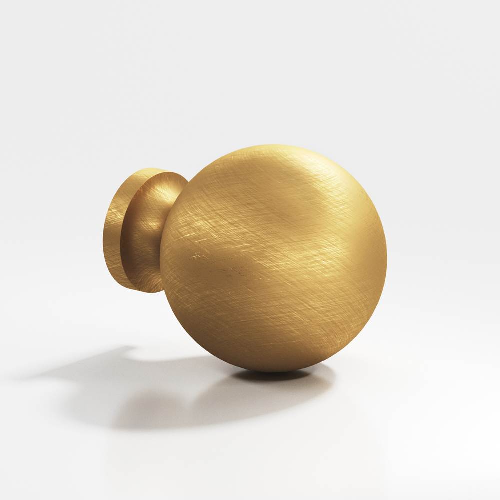 Colonial Bronze - 1'' diameter Round Cabinet Knob, Back-to-Back Shower Door Knob Kit hand finished in Weathered Brass - Weathered Brass